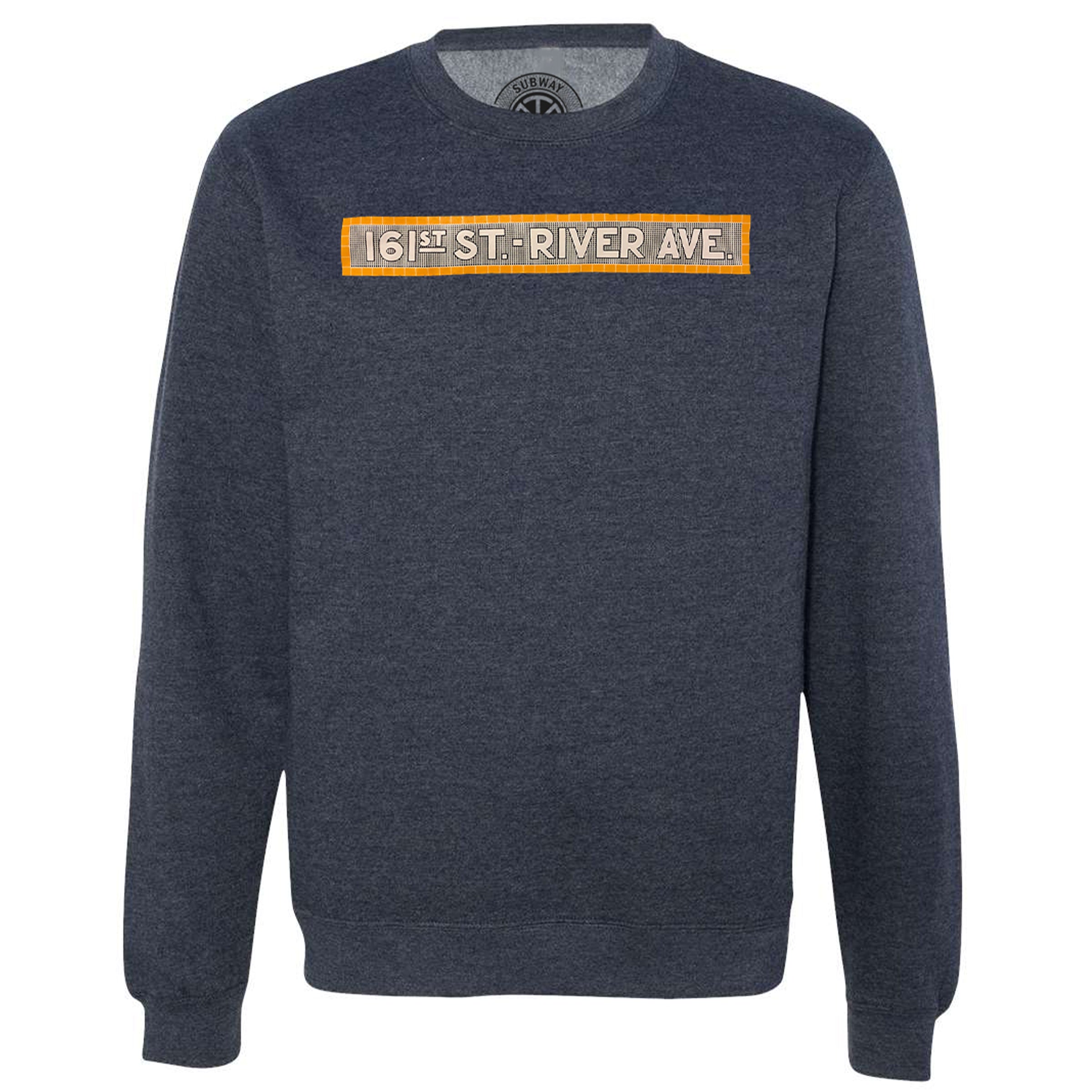 Subway Tile Shirts 161st St–River Ave Yankee Stadium Gray/Navy 3/4 Sleeve Raglan Heather Gray/Navy / XLarge