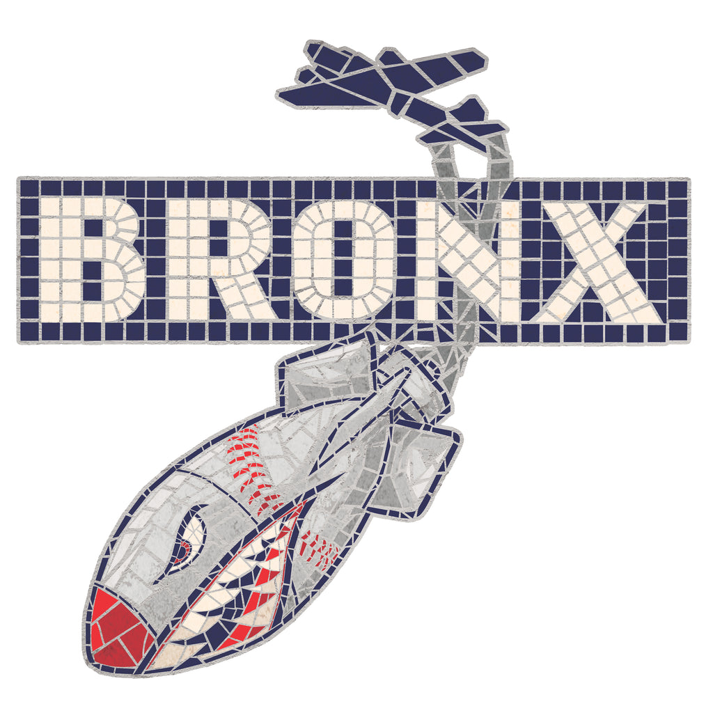 Nike Men's New York Yankees Navy Bronx Bombers Raglan Three-Quarter 3/4  Sleeve Shirt (Small, s)