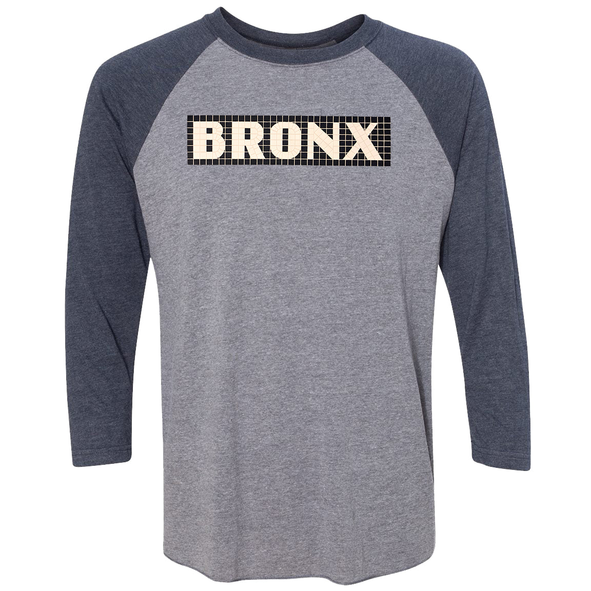 Bronx - Yankees 3/4 Sleeve Raglan Heather Gray/Navy / XSmall